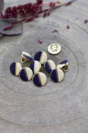 Boutons Wink Off-White - Cobalt