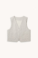 Tissu Denim Stripes Off-White