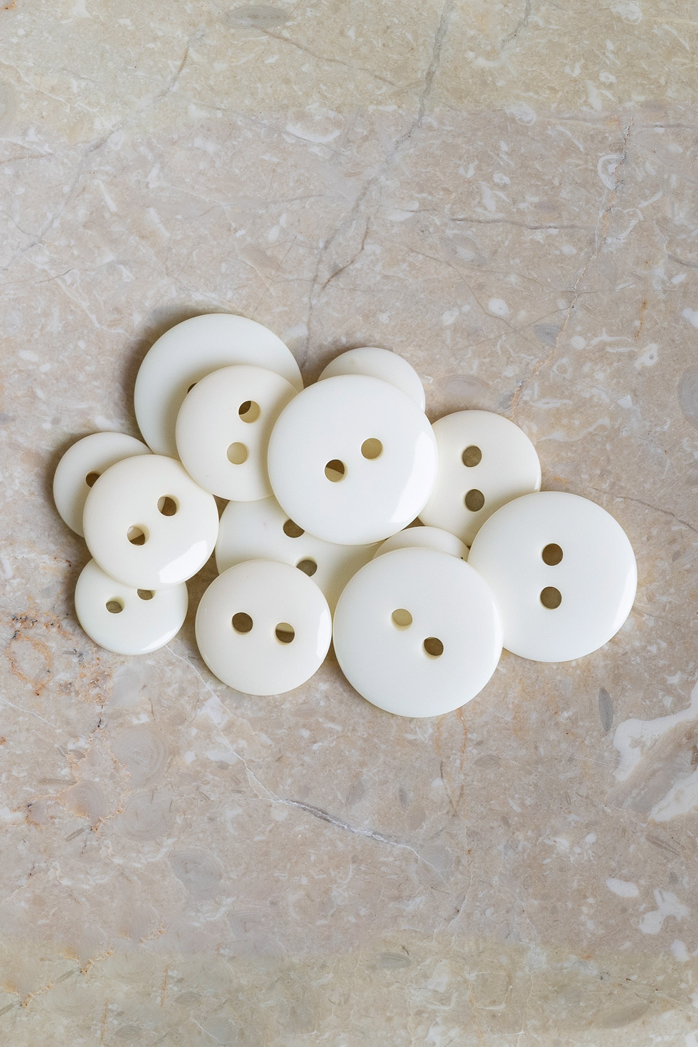 Classic Shine Buttons - Off-White