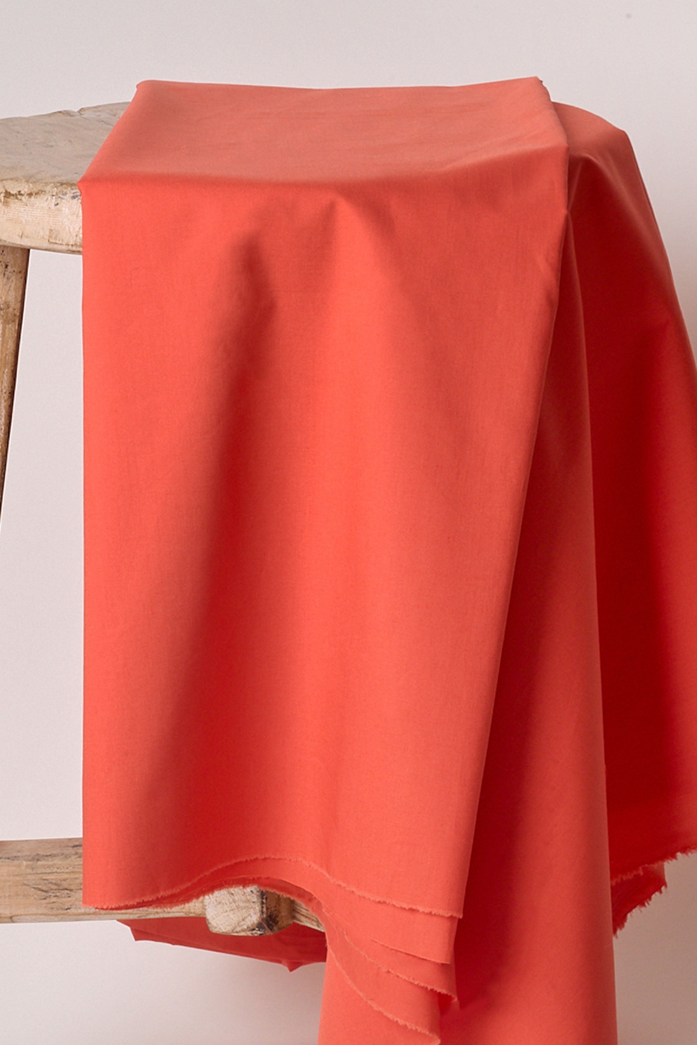 Tissu Popeline Poppy Tangerine