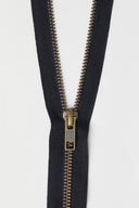 Zip séparable laiton noir 60 cm - Atelier Brunette - 2