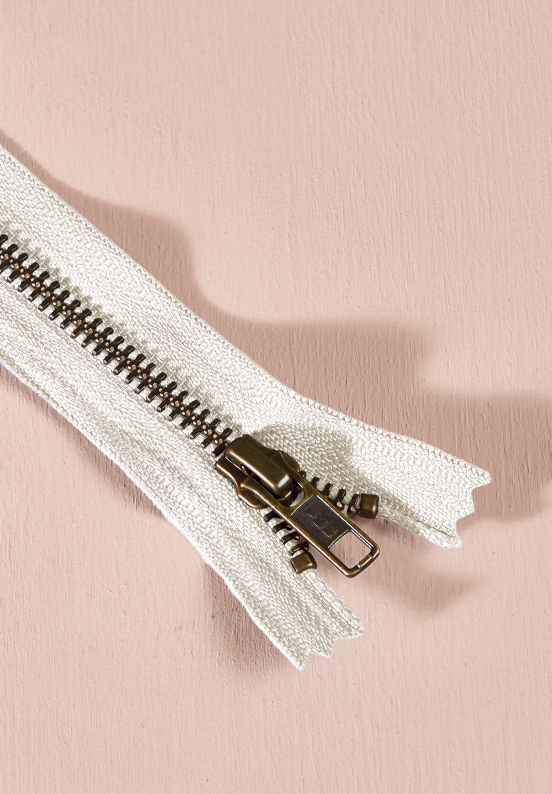 Zip Simple Curseur Laiton - 15 cm